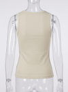 Light beige accessorized Top