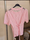 Corset Cotton Dantelle Back Top
