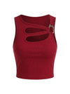 Ribbed Cotton Padded Crop