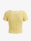 Dantelle Butter Yellow See through Crop