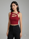Ribbed Cotton Padded Crop