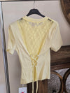 Corset Cotton Dantelle Back Top