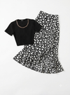 Knee Length Patterned Skirt
