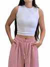 Cotton Ribbed ishirt crop