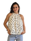 Polka Dot Pearl Satin Top