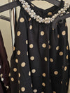 Polka Dot Pearl Satin Top