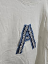 "A" cotton white crop top