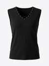 V Neck Marselisé Black Top