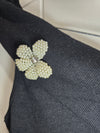 One shoulder Pearl Flower Top