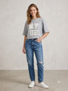 "NY" towel cotton oversized tshirt