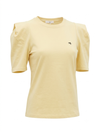 Yellow ruffled shoulder Top