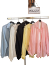 Plain Linen chemise with cotton top and necklace