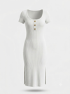 Cotton Ribbed knee length dress