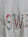 "SWEET" colorful white cotton top