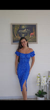 Off shoulder slit turkish dress